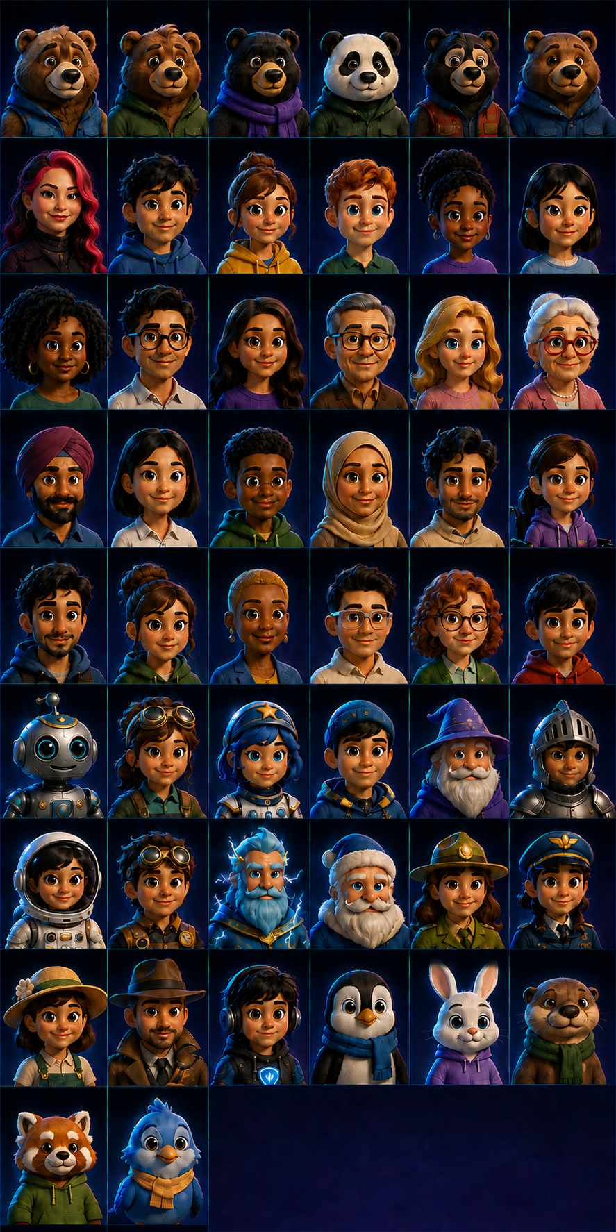 Fifty more original three-dimensional-style avatars with additional bears, a diverse everyday family roster, and fantasy milestone rewards